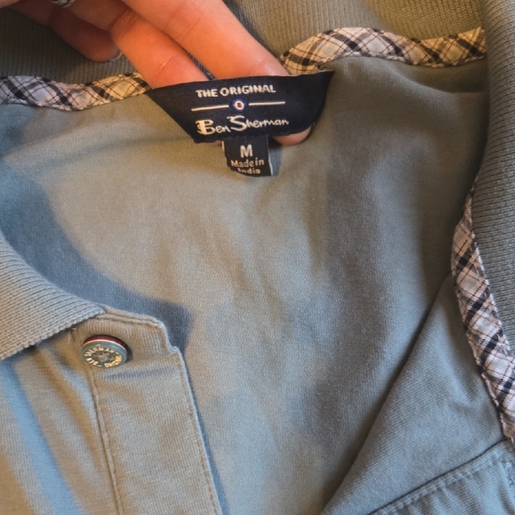 Ben Sherman Blue Polo Shirt Classic Short Sleeve - Picture 2 of 4